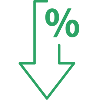 既存受託先における平均コスト削減率は約▲20％です。